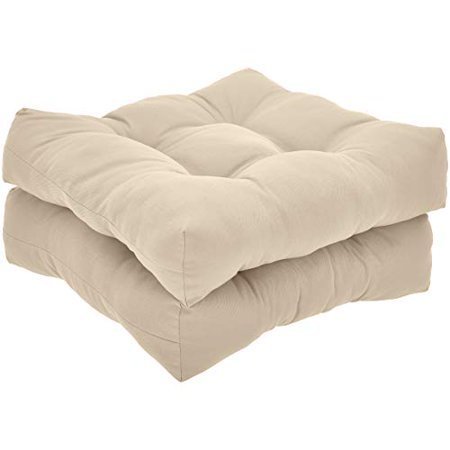 lot 3229 image: Basics Tufted Outdoor Seat Patio Cushions