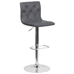 lot 3995 image: Flash Furniture Contemporary Button Tufted Vinyl Barstool