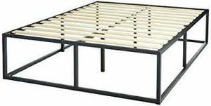lot 3966 image: Zinus Joseph Platforma Bed Frame & Mattress Foundation