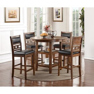 lot 4086 image: New Classic Furniture Gia Counter Dining Table Set