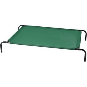 lot 3153 image: Basics Cooling Elevated Pet Bed, Large (51 x 31 x 8 Inches), Green