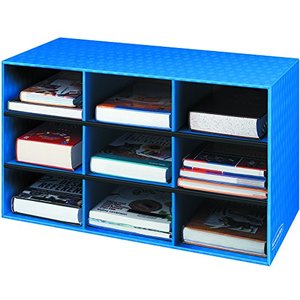 lot 3163 image: Bankers Box Classroom 9 Compartment Cubby Storage 16H x 28 14W x 13D (3380701) , Blue