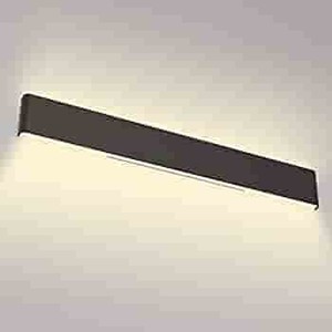 lot 3204 image: Aipsun 43.3in35W LED Matte Black Modern Vanity Light Up and Down Wall Mount Light Indoor Wall Light for Bathroom Lighting Fixtures (Warm White 3000K)