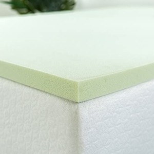 lot 3212 image: 1.5 Inch Green Tea Memory Foam Mattress Topper  Pressure-Relieving Layers
