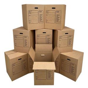 lot 3216 image: UBoxes Corrugated Moving Boxes with Handles, 10 Premium Large, 18 x 18 x 24