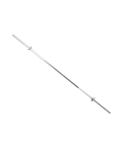 lot 3220 image: Sunny Health and Fitness Threaded Chrome Barbell Bar