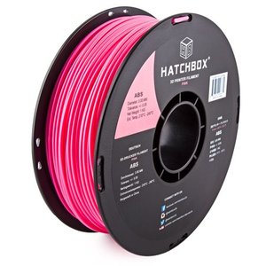 lot 5687 image: HATCHBOX 3D ABS-1KG3.00-PNK ABS 3D Printer Filament, Dimensional Accuracy - 0.05 mm, 1 kg Spool, 3.00 mm, Pink