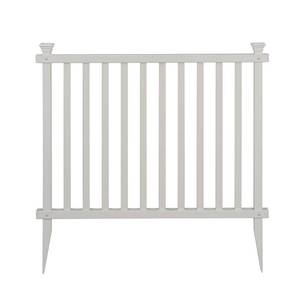 lot 5691 image: Baskenridge No-Dig Vinyl Fence Kit (36in x 42in) (2 Pack)