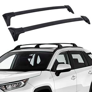 lot 5695 image: Roof Rack Cross Bars Compatible with 2019 2020 2021 Toyota Rav4 - Anti-Theft Lock Mechanism Black Matte Aluminum Anti-Corrosion Cargo Bars Max Loading at 165lb