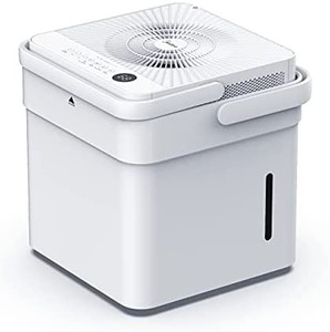 lot 5700 image: Midea Cube 50 Pint Dehumidifier with Smart Wi-Fi, For Up to 4,500 Sq. Ft.-Compact Size for Home, Basements, Medium-sized Rooms, and Bathrooms, Works with Alexa (White), ENERGY STAR Most Efficient 2021