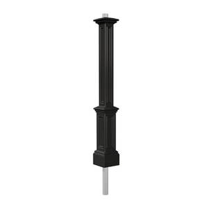 lot 5714 image: Mayne Signature Lamp Post - Black wMount