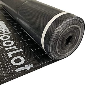 lot 5716 image: FLOORLOT SHOP. FLOORS. DELIVERED. LVT Black Luxury Vinyl Tile & Plank Flooring Underlayment with Double Vapor Barrier (200sqft Roll, 1mm Thick)