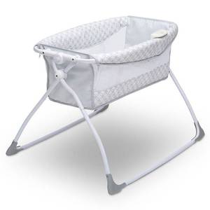 lot 5721 image: Delta Children Newborn Soothing Sleeper Bassinet, Grey Infinity