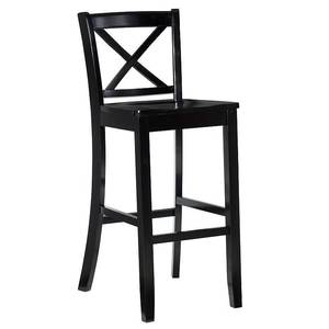 lot 5731 image: 30 Torino X Back Wood Barstool - Black - Linon