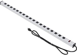 lot 5742 image: 48 18 Outlet Aluminum Power Strip with 6-ft Cord ETLcETL
