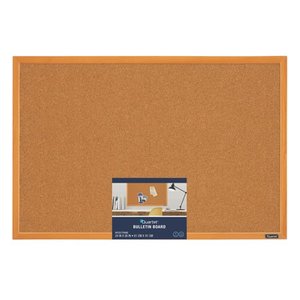 lot 5753 image: Quartet Cork Bulletin Board, 2 x 3, Wood Finish Frame