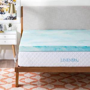 lot 1376 image: Linenspa 3 Gel Swirl Memory Foam Topper