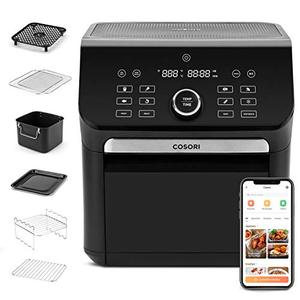 lot 1390 image: COSORI Smart Air Fryer, 14-in-1 Large Air Fryer Oven XL 7QT with 7 Accessories for Pizza Toast Dehydrate Bake, 12 Presets, Preheat, Shake Reminder & Keep Warm, Works with Alexa, 1800W, 7QT, Black