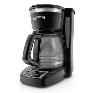 lot 1405 image: Black & Decker 12-Cup Programmable Coffee Maker, Black, CM1160B