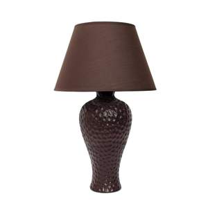 lot 1435 image: Simple Designs Textured Stucco Curvy Ceramic Table Lamp