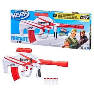 lot 1453 image: Fortnite Nerf B-AR Motorized Dart Blaster INCOMPLETE