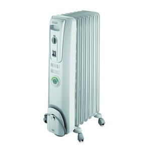 lot 1473 image: DeLONGHI ComforTemp Oil-Filled Radiator, Off-White, 13 45 x 9 110 x 25 15