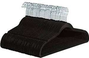 lot 2002 image: LOT OF BLACK VELVET HANGERS
