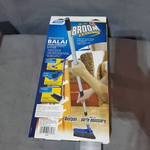 lot 2007 image: Camco 43623 Full Size Broom and Dust Pan for RV, Marine and Home