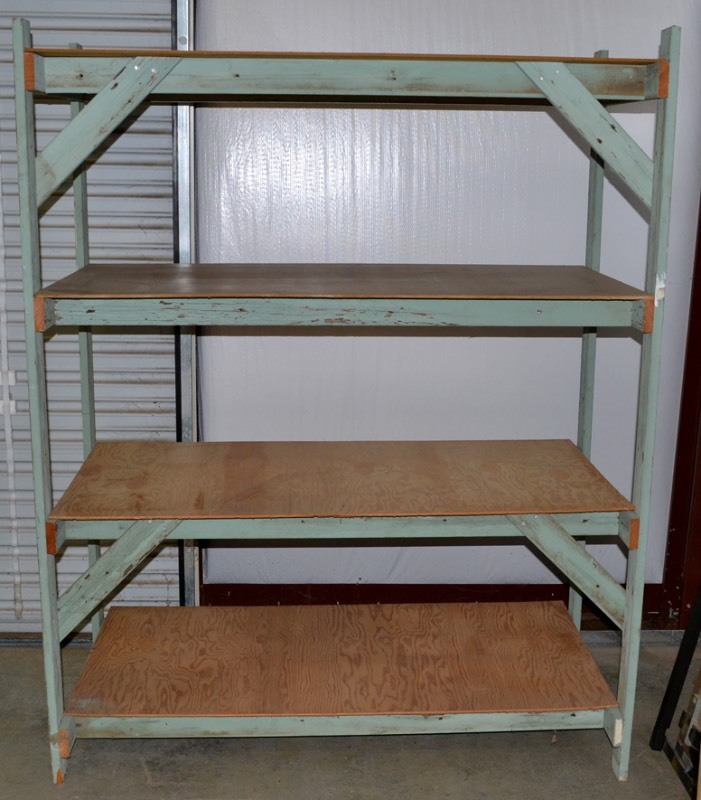 lot 1017 image: Wooden Shelving Unit