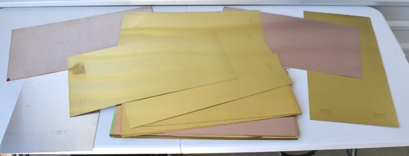 lot 1130 image: Engravable Aluminum Sheets