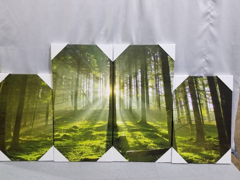 lot 40028 image: LOT OF 4 NATIONAL FOREST WALL DECOR