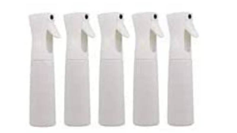 lot 40179 image: Flairosol Sprayer Continuous Hair Water Mister Spray Bottle (All White 300ml10oz) 5 Pack