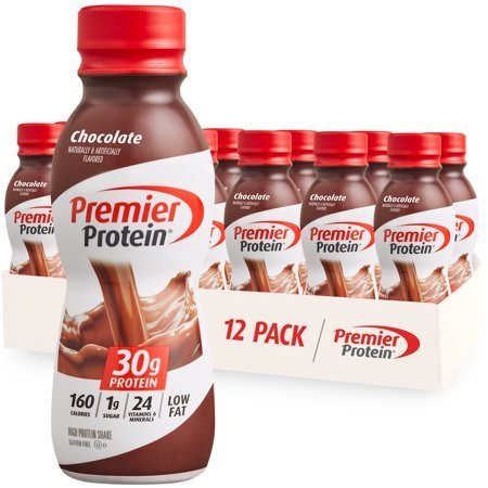 lot 40181 image: Premier Protein Shake, Chocolate, 30g Protein, 11.5 Fl Oz, 12 Ct