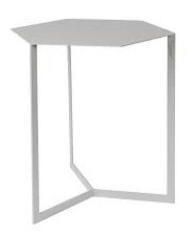 lot 40194 image: ROOM & HOME SIDE TABLE GREY WITH WHITE LEGS