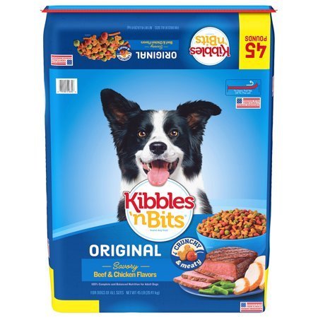 lot 40210 image: Kibbles n Bits Original Savory Beef & Chicken Flavors Dry Dog Food, 45-Pound