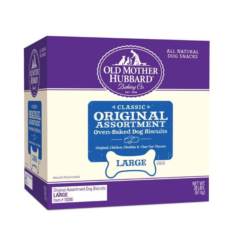 lot 40213 image: Old Mother Hubbard Classic Original Assortment Biscuits Baked Dog Treats, Large, 20 Pound Box