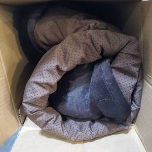 lot 3002 image: LARGE SIZED DOG BED DARK BROWN