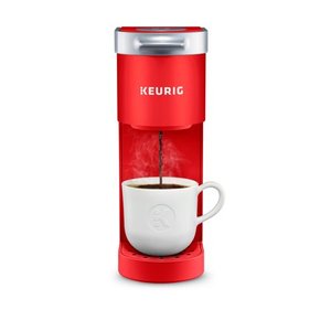 lot 3004 image: Keurig - K-Mini Single Serve K-Cup Pod Coffee Maker - Poppy Red
