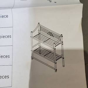 lot 3006 image: BLACK SMALL SHELVING UNIT