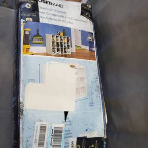lot 3049 image: CLOSETMAID STACKABLE ORGANIZER 15 COMPARTMENTS WHITE