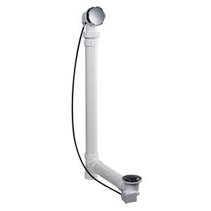 lot 3074 image: Keeney 645PVC Cable Driven Bath Drain 1.5 in. Sch. 40 PVC, Polished Chrome
