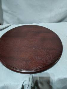 lot 2295 image: Dark Brown Wood End Table