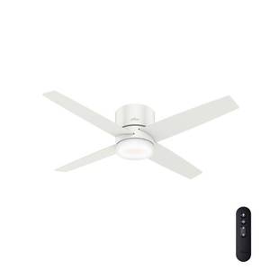 lot 3148 image: Hunter WiFi 54 Advocate Fresh White Ceiling Fan with Light Kit and Remote