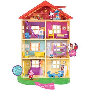 lot 3189 image: Peppa Pigs Lights & Sounds Family Home Feature Playset