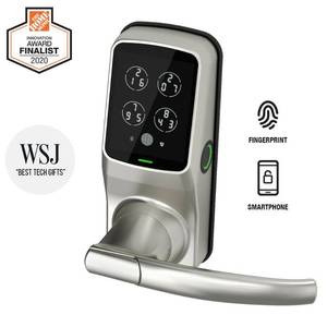 lot 3193 image: Lockly - Secure Plus Bluetooth Latch - Satin Nickel