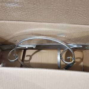 lot 3231 image: DORIA METAL SCONCE 12X22 SILVER KATE AND LAUREL