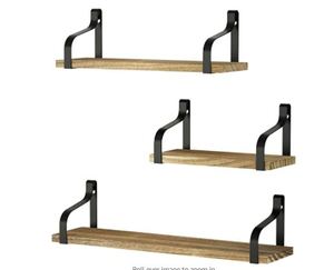 lot 3021 image: YINKESONG WOODEN FLOATING SHELVES MODEL WS0026015