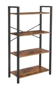 lot 3117 image: SONGMICS BLACK BOOKSHELF LLS60BX