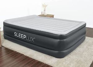 lot 3233 image: SleepLux Queen Air Mattress with Built-in AC Pump  22 Raised Inflatable Airbed