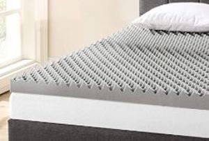 lot 3240 image: EGG CRATE BAMBOO CHARCOAL MEMORY FOAM TOPPER KING